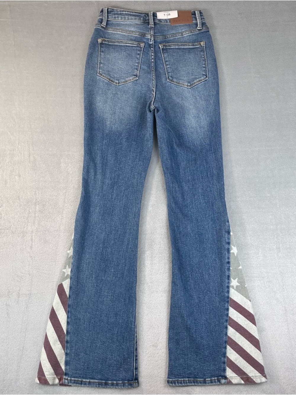 Judy Blue HW Americana Flare Jeans NWT $85 Size 7/25 High Rise USA Flag Denim - Picture 12 of 14